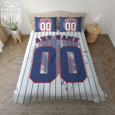 Custom Quilt Sets Chicago Jersey Personalized Baseball Premium Quilt Bedding for Boys Girls Men Women